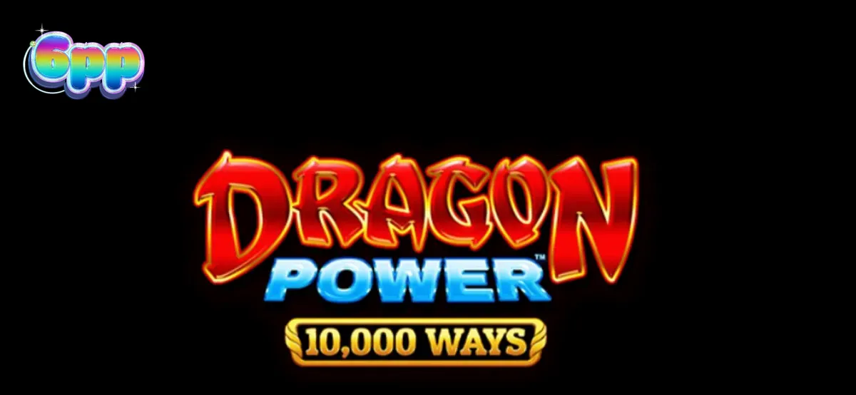 Tampilan visual mesin slot Dragon Power 10,000 Ways dengan tema naga dan kuil emas